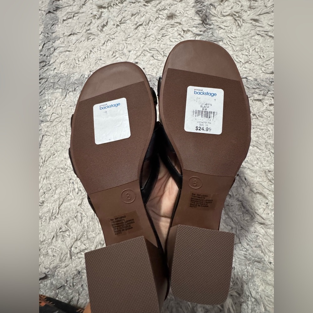 Thompson Black Block Heel Sandals - Picture 7 of 8
